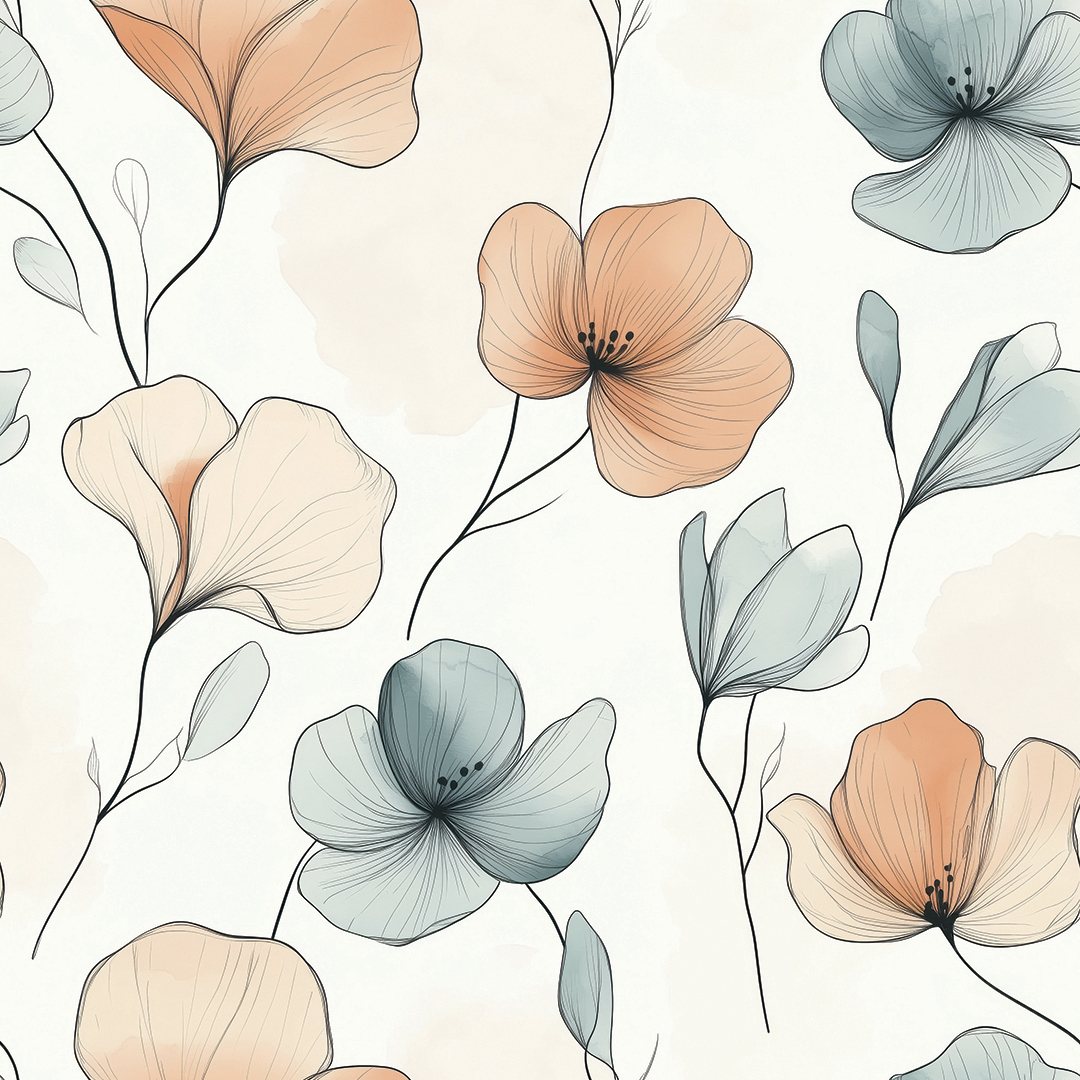 Fiori di linea – carta da parati adesiva Dhécora Wall