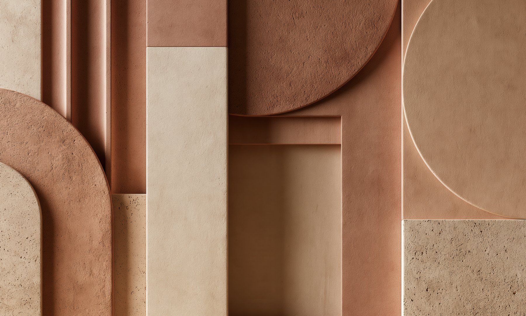 Blocchi di terracotta – carta da parati adesiva Dhécora Wall